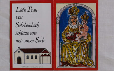 Gebetszettel der Wallfahrt zur Salzbeinbachkapelle Unterthürheim